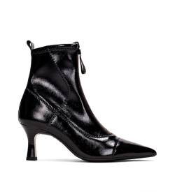 Hispanitas für Damen. HI222419 Dalia Stiefelette schwarz -Höhe Absatz 6cm (40), 5 bis 8 cm, Reißverschluss, Lässig von Hispanitas