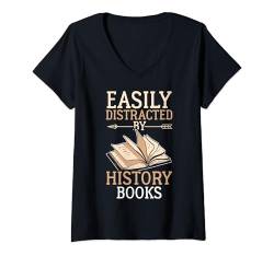 Damen Lustiges Knowing Stuff Looking Good History Geschichte T-Shirt mit V-Ausschnitt von Historiker Lehrer Für Geschichte Geschenke