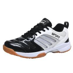 Hixingo Badmintonschuhe Männer Tennisschuhe Herren, Squashschuhe Unisex Hallen- & Fitnessschuhe Eva Gepolsterte Sohle Sneakers für Tennis,Badminton,Volleyball,UswHerren Turnschuhe von Hixingo