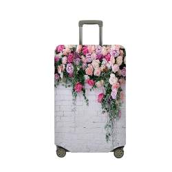 Hixingo Elastisch Kofferhülle Kofferschutzhülle, 3D Druck Garten Koffer Schutzhülle Staubdichte Reisekoffer Hülle Trolley Case Schutzhülle Reisegepäckabdeckung (Weiß,XL (30-32 Zoll)) von Hixingo