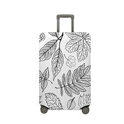 Hixingo Elastisch Kofferhülle Kofferschutzhülle, Herbst-Ahornblätter Druck Koffer Schutzhülle Staubdichte Reisekoffer Hülle Trolley Case Schutzhülle Reisegepäckabdeckung (Weiß,30-32 Zoll) von Hixingo