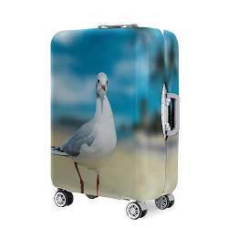 Hixingo Elastisch Kofferhülle Kofferschutzhülle, Möwe Vogel Druck Koffer Schutzhülle Staubdichte Reisekoffer Hülle Trolley Case Schutzhülle Reisegepäckabdeckung (Strand,XL (30-32 Zoll)) von Hixingo