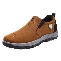 Hkdjaess Arbeitsschuhe Herren Turnschuhe Raillaufschuhe Laufschuhe Herren Leicht Atmungsaktiv Wanderstiefel rutschfest Sneaker Arbeitsschuhe Herren ohne Stahlkappe Herren Sneaker Leder Grau von Hkdjaess