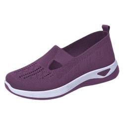 Hkdjaess Damen Orthopädische Schuhe Klassisch Slip-on Sneaker Sommer Atmungsaktiv Strick Mesh Walkingschuhe Leicht Bequem Weiche Sohle Turnschuhe Freizeit Leichtgewichts Laufschuhe von Hkdjaess