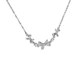 Halskette Ketten Schmuck Herren Frauen Anhänger Necklace Schleifenhalsketten, Schlüsselbeinketten Für Damen, Halsketten von Hmsanase