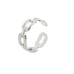 Hmsanase Ring Ringe Damen Bijouterie Herren Geometrischer Kettenring Frauen Offene Ringe Ehering Größenveränderbar Dsteelcolor von Hmsanase