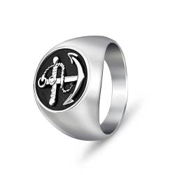 Hmsanase Ring Ringe Damen Bijouterie Herren Herrenring Mythologie Rune Religiöses Amulett Party 13 Weiss von Hmsanase