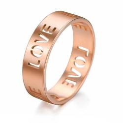 Hmsanase Ring Ringe Damen Bijouterie Herren Hohler Liebesbriefring Casual Verlobung Eheringe Frauen 8 Rosegoldfarbe von Hmsanase