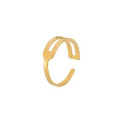 Hmsanase Ring Ringe Damen Bijouterie Herren Minimalistischer Unregelmäßiger Geometrischer Ring Offene Ringe Ehering Für Frauen Männer Größenveränderbar Styleagold von Hmsanase