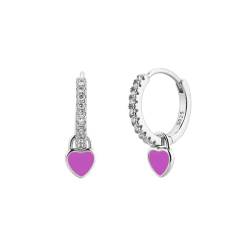 Ohrringe Ohrstecker Damen Schmuck Earrings Herz-Ohrringe Für Damen, Bunt, Piercing, Baumelnde Ohrringe, Modisch, Jqh0021-Ss-7 von Hmsanase