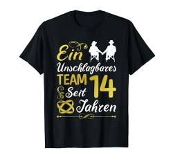 14 Jahre Verheiratet 14. Hochzeitstag Elfenbein Hochzeit T-Shirt von Hochzeitstag Ehefrau Ehemann Geschenke