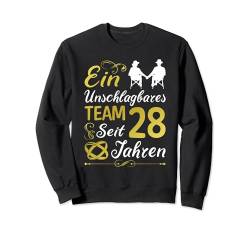 28 Jahre Verheiratet 28. Hochzeitstag Nelkenhochzeit Sweatshirt von Hochzeitstag Ehefrau Ehemann Geschenke