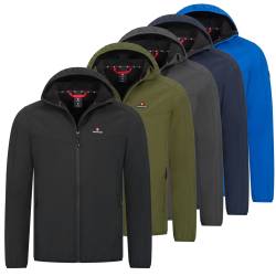 Höhenhorn Alpberg Herren leichte Softshell Jacke Outdoor Freitzeitjacke Überg... L Schwarz von Höhenhorn