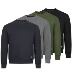 Höhenhorn Wallster Herren Sweatshirt mit Rundhals Pullover Baumwolle 5XL Schwarz von Höhenhorn