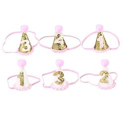 Hoement 1Stk Glitzer-Geburtstagsmütze für Babys kinder party Haarband glitzerstifte passenge 3. Bday-Hut Mädchen Mützen Mützen Plüschball-Geburtstagsmütze Geburtstagsmütze für Mädchen von Hoement