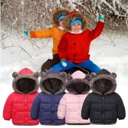 Holdes Bärenohrenmantel für Jungen, Entzückender Bärenmantel, Warme Kinderkleidung, bequemer Kinder-Kapuzenpullover, modische Winterkleidung für Jungen, Kinder, Winter im Alter von 1–4 Jahren von Holdes