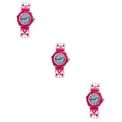 Holibanna 3 STK Kinderuhr minimalistische Uhr Kinder Digitale Armbanduhr Kinder Armbanduhr Digitaluhr Gürteluhr für Kinder Cartoon-Kaninchen-Uhr Karikatur Anschauen Junge Mädchen 3D Plastik von Holibanna