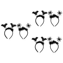 Holibanna 6 Stk Stirnband Make-up-Stirnbänder Hexenzubehör Haarbänder Tiara einzigartige Haardekoration Halloween-Haarreifen Feder schmücken Kleidung Kopfbedeckung Kind Haarschmuck Plastik von Holibanna