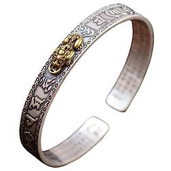 Holibanna Buddhistisches Herz Sutra Armband Für Männer Offener Armreif Aus Naturstein Religiö Handgelenkkette Tibetisches Power Armband Zur Des Wohlbefindens Und Der Inneren von Holibanna