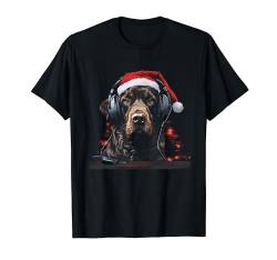 Weihnachtskopfhörer für Hunde, Musikliebhaber, Weihnachts-DJ T-Shirt von Holiday 365