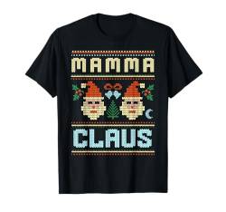 Mamma Claus Weihnachtsmütze, hässliche Weihnachtsmütze, passende Mama T-Shirt von Holiday Matching Family Ugly Christmas Santa Claus