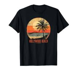 Hollywood Beach FL Florida Vacation Beach Palme Souvenir T-Shirt von Hollywood Beach FL Retro Vintage Apparel