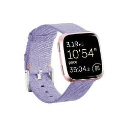 Homoyoyo Uhrenarmbänder Aus Segeltuch Canvas-riemen Ersatz-uhrenarmbänder Smartwatch Violett Intelligent Armband von Homoyoyo