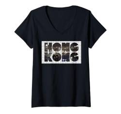 Damen Hongkong-Hemd T-Shirt mit V-Ausschnitt von Hong Kong Shirts