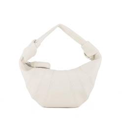 Umhängetasche in Croissantform für Damen, Pu-Leder, Knödel-Umhängetasche, lässige Hobo-Tasche für Damen, klassische Clutch mit Reißverschluss(White) von Hoomeast