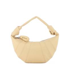 Umhängetasche in Croissantform für Damen, Pu-Leder, Knödel-Umhängetasche, lässige Hobo-Tasche für Damen, klassische Clutch mit Reißverschluss(Yellow) von Hoomeast