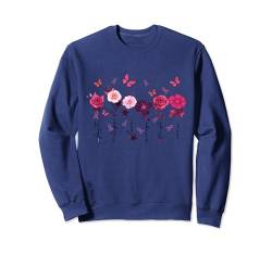 Flower Faith Hope Love Courage Strength Cure Geschenkband mit Blumenmuster Sweatshirt von Hope In Pink Apparel.USA