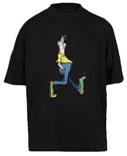 Mad Magazine Don Martin Baggy T-Shirt Herren Damen Unisex Schwarz Bio-Baumwolle Tee Men's Black von Hopestly