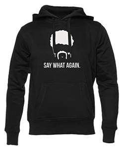 Say What Again Pulp Fiction Unisex Hoodie Herren Damen Schwarz Lange Ärmel Kapuzenpulli Men's Women's Black L von Hopestly