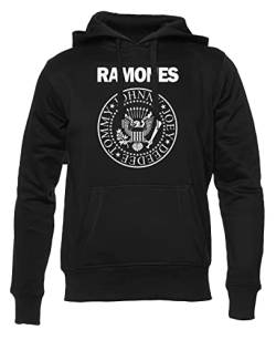 The Ramone Unisex Hoodie Herren Damen Schwarz Lange Ärmel Kapuzenpulli Men's Women's Black von Hopestly