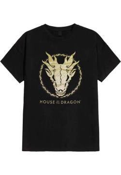 House Of The Dragon - Gold Ink Skull - T-Shirt - Schwarz - XL - 100% Baumwolle,Jersey von House Of The Dragon