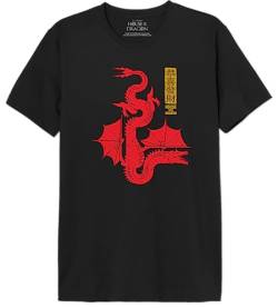 House of the Dragon Herren Mehoftdts022 T-Shirt, Schwarz, XXL von House of the Dragon