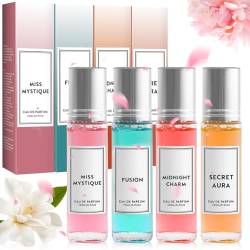 4 Stück Roll-On Parfum Woman Set Parfüm Frauen Tragbarer Damendüfte Parfum Öl Langanhaltender Duft Unterstreicht Ihren Charme(Blumenduft) von Hpbaggy