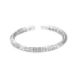 Hperu Frauen Armband Sterling Silber Armreif für Frauen Vintage Armreif für Frauen Geschenk Schmuck Frauen Vintage Bangle111 von Hperu