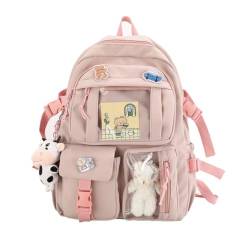 Rucksack niedlicher Rucksack Nylon School Rucksack große Kapazitätsschule für Mädchen Teenager Mädchen 2 Rucksack von Hperu