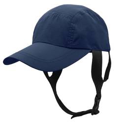 Huakunda Herren Surfmütze mit Kinnriemen Sonnenschutz Hut Outdoor UPF 50+ Trucker Hat Baseball Cap für Safari Garten Radfahren Kanufahren von Huakunda