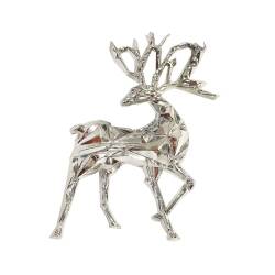 Huamengyuan Goldene Hirsch Brosche Glänzende Weihnachten Hirsch Anstecknadel Modische Elch Brosche Kristall Hirsch Brosche Pin für Frauen Mädchen Kleid Pullover Shirt Dekoration von Huamengyuan