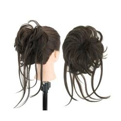 Haarteil Unordentlicher Haarknoten Hochsteckfrisur Lange Haargummis Wickeln Pferdeschwanzverlängerung Gewellte Haarteile Chignon Stirnband Haarverlängerung(Light Gray) von Huangj-0527