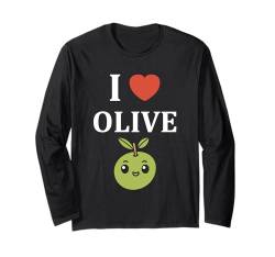 Lustiges Lebensmittel Oliven i'm a Olive Langarmshirt von Humor Essen süß einfach Lustige Olive