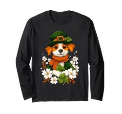 Kleeblatt Deko Frauen Männer Kinder St Patricks Day Hund Langarmshirt von Hund St Patricks Day Kostüm Irland Damen Herren