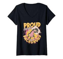 Damen Dackel Rauhaardackel Proud Parent Of A Dachshund T-Shirt mit V-Ausschnitt von Hundebesitzer Hund Hundehalter Hunde Hundesport