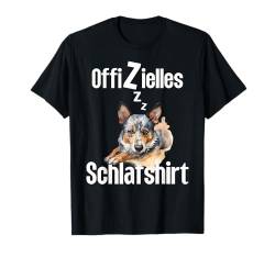 Offizielles Schlafshirt Australian Cattle Dog Hundemotiv T-Shirt von Hundebesitzer Langschläfer Geschenkidee Spruch