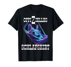 Offizielles Schlafshirt Französische Bulldogge T-Shirt von Hundebesitzer Langschläfer Geschenkidee Spruch