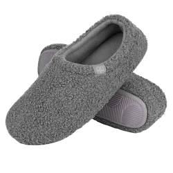 Hausschuhe Damen Winter Plüsch Pantoffeln Warme Bequem rutschfeste Flache Flip Flop Bequeme Flauschige Hausschuhe für Damen Damen Pantoffeln aus Memory Foam und Baumwolle von Hunpta