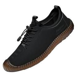 Herren Freizeitschuhe Herren Leder Sportschuhe Herren Freizeit Sommer Laufschuhe Herren Leder Kletterschuhe Schwarze Turnschuhe Herren von Hunpta