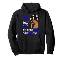 Blaues Band zur Aufklärung über die Huntington-Krankheit im Mai in Afrika Pullover Hoodie von Huntingtons Disease Awareness Products (Lwaka)